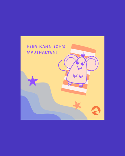 Postkarte Maushalten