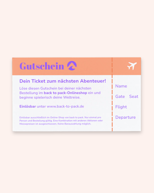 Online Gutschein - Verschenke eine Weltreise im Kartenformat!